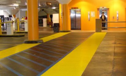 ADA Tiles installed in underground Parking Lot